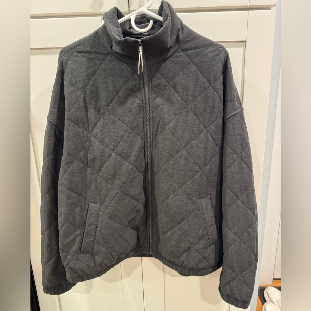 Vuori Black Quilted Bomber Jacket